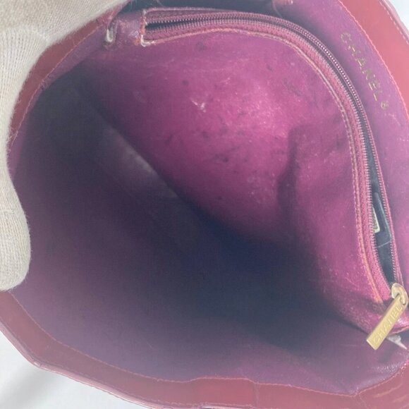 CHANEL Bag CC CC Mark bag Shoulder Bag enamel Red - Picture 15 of 16